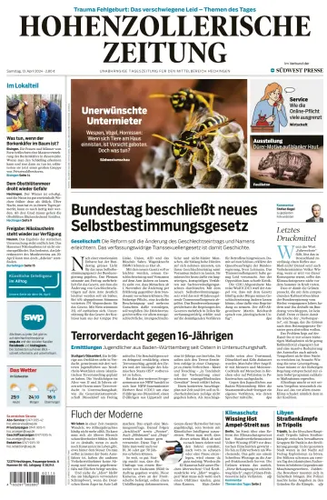 Hohenzollerische Zeitung - 13 Apr 2024