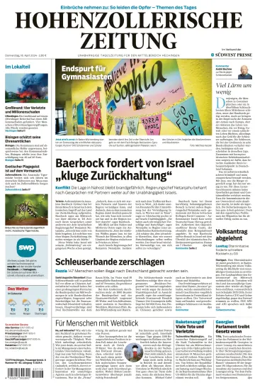 Hohenzollerische Zeitung - 18 Apr 2024