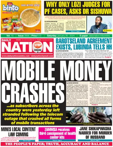 Daily Nation Newspaper - 20 Jan 2024