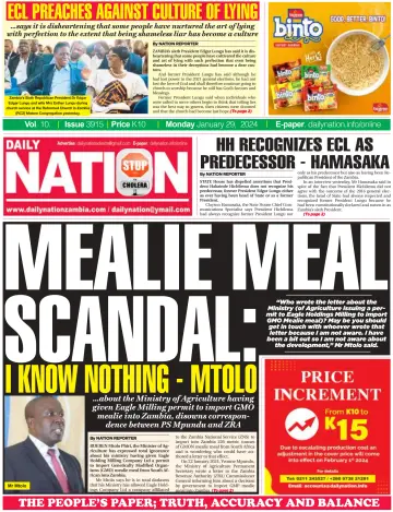 Daily Nation Newspaper - 29 Jan 2024