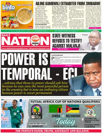 Daily Nation Newspaper - 10 Feb 2024