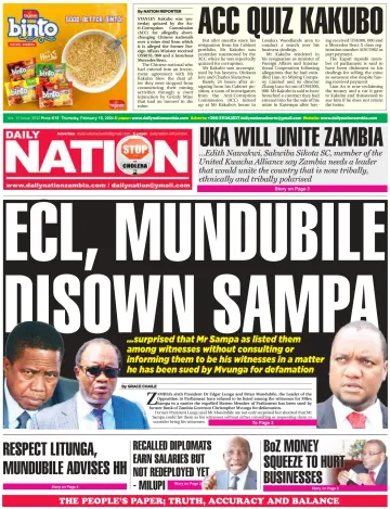 Daily Nation Newspaper - 15 Feb 2024