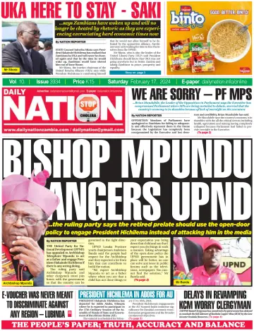 Daily Nation Newspaper - 17 Feb 2024