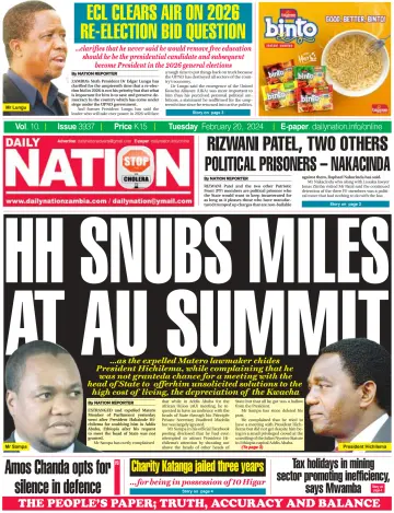 Daily Nation Newspaper - 20 Feb 2024