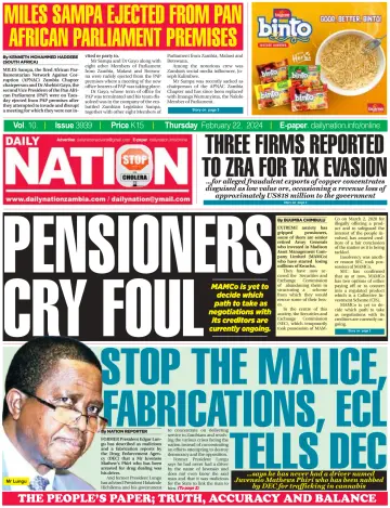 Daily Nation Newspaper - 22 Feb 2024