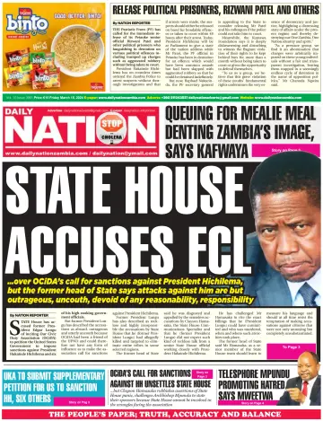 Daily Nation Newspaper - 15 Mar 2024