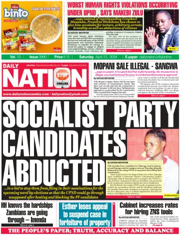 Daily Nation Newspaper - 13 avr. 2024
