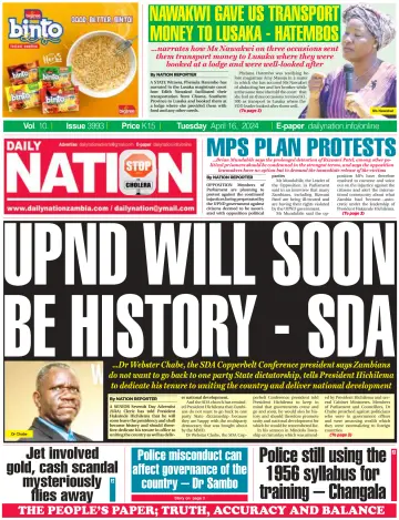 Daily Nation Newspaper - 16 avr. 2024