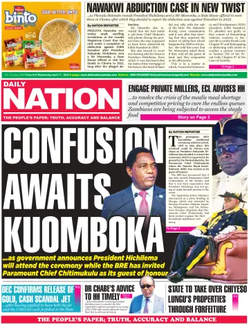 Daily Nation Newspaper - 17 Apr 2024