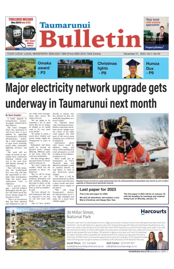 Taumarunui Bulletin - 21 Dec 2023