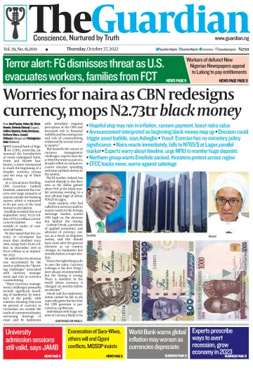 The Guardian (Nigeria) - 27 Oct 2022