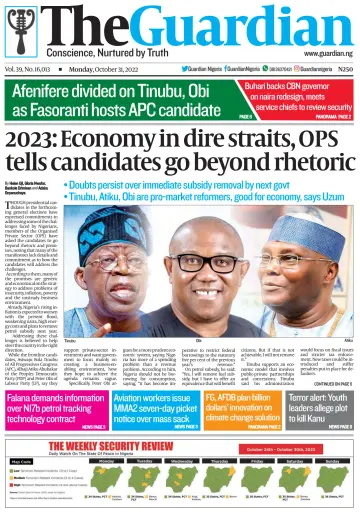 The Guardian (Nigeria) - 31 ott 2022