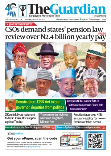 The Guardian (Nigeria) - 26 ott 2023