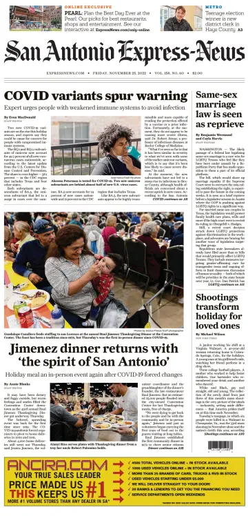 San Antonio Express-News - 25 ноя. 2022