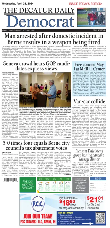 The Decatur Daily Democrat - 24 Apr. 2024
