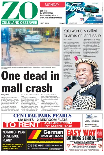 Zululand Observer - Monday - 2 Jul 2018