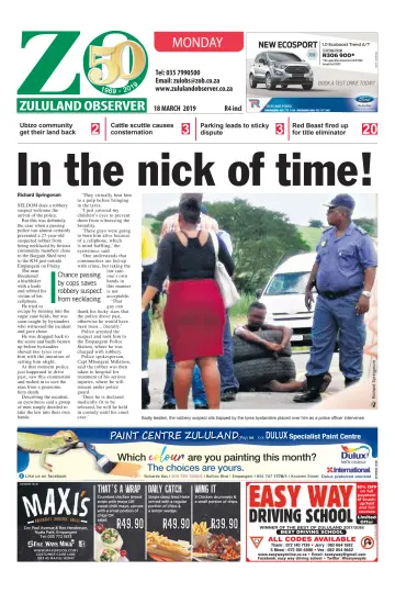 Zululand Observer - Monday - 18 Mar 2019