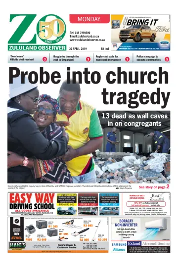 Zululand Observer - Monday - 22 Apr 2019