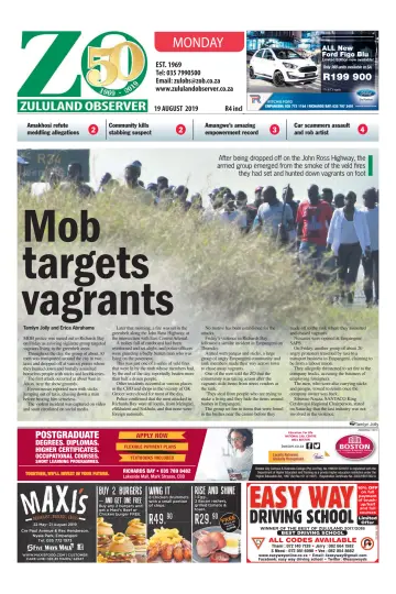 Zululand Observer - Monday - 19 Aug 2019