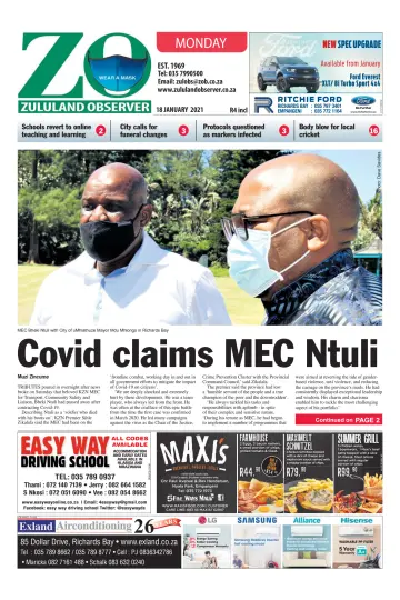 Zululand Observer - Monday - 18 Jan 2021