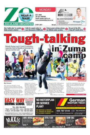 Zululand Observer - Monday - 5 Jul 2021