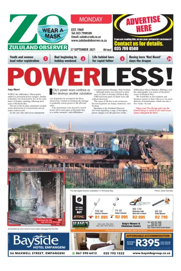 Zululand Observer - Monday - 27 Sep 2021