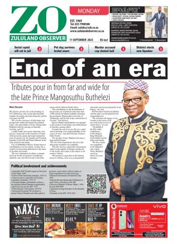 Zululand Observer - Monday - 11 Sep 2023