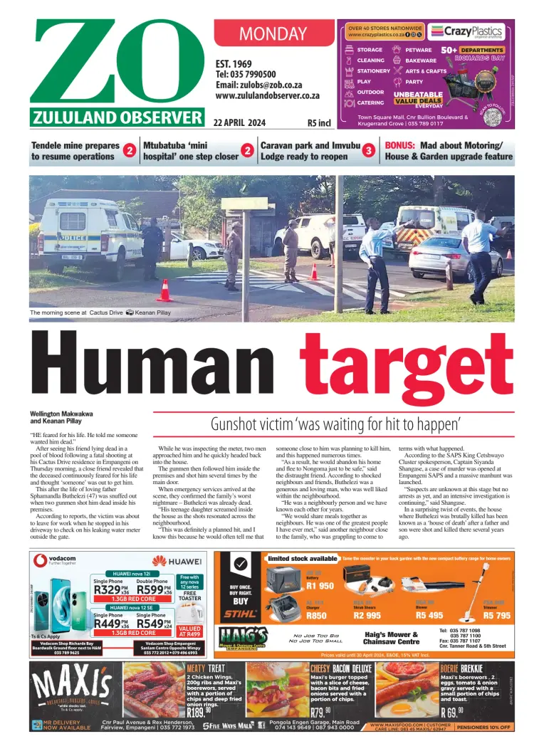 Zululand Observer - Monday