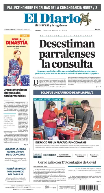 El Diario de Parral - 2 Aug 2021