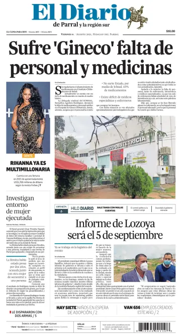 El Diario de Parral - 6 Aug 2021