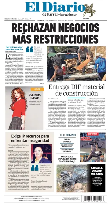 El Diario de Parral - 29 Nov 2021