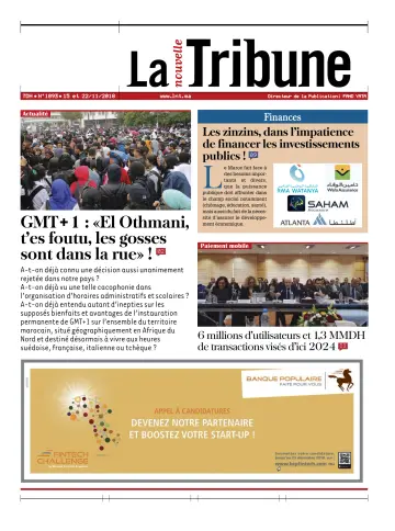 La Nouvelle Tribune - 15 Nov 2018