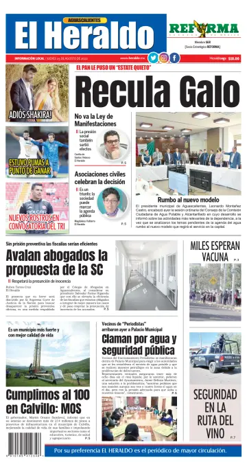 El Heraldo de Aguascalientes - 25 Aug 2022