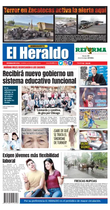 El Heraldo de Aguascalientes - 28 Aug 2022