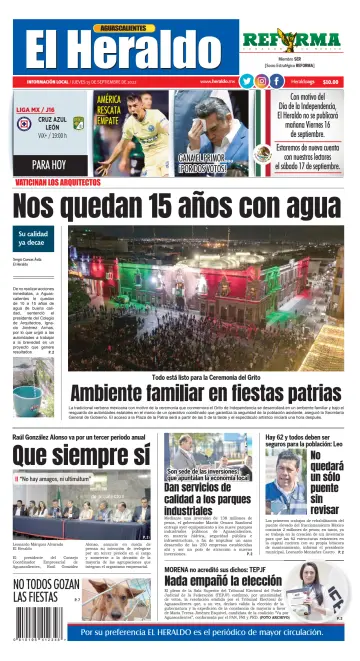 El Heraldo de Aguascalientes - 15 Sep 2022