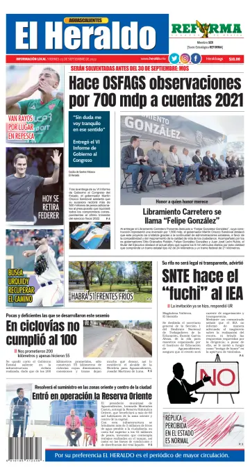 El Heraldo de Aguascalientes - 23 Sep 2022