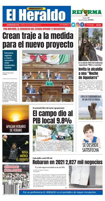 El Heraldo de Aguascalientes - 30 Sep 2022