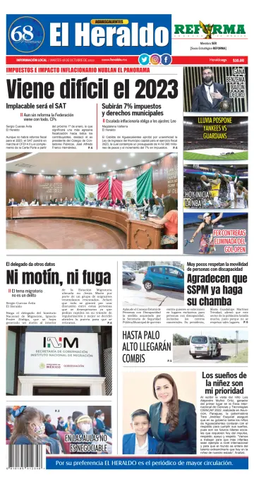 El Heraldo de Aguascalientes - 18 Oct 2022