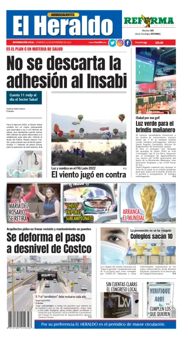 El Heraldo de Aguascalientes - 20 Nov 2022