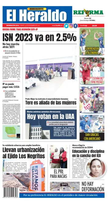 El Heraldo de Aguascalientes - 24 Nov 2022