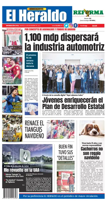 El Heraldo de Aguascalientes - 29 Nov 2022