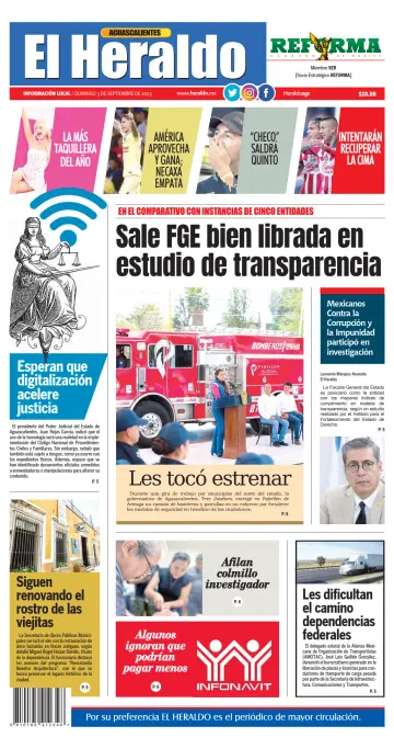 El Heraldo de Aguascalientes - 3 Sep 2023