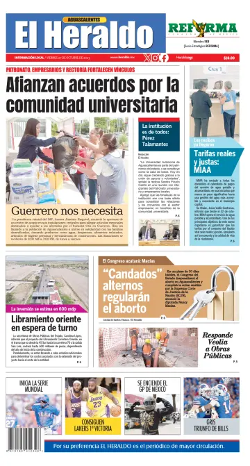 El Heraldo de Aguascalientes - 27 Oct 2023