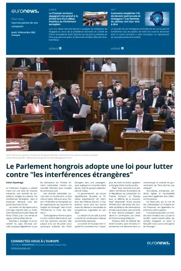 EuroNews (Français) - 14 Dec 2023