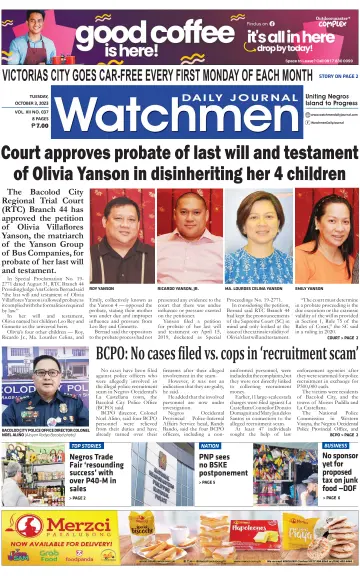 Watchmen Daily Journal - 3 Oct 2023