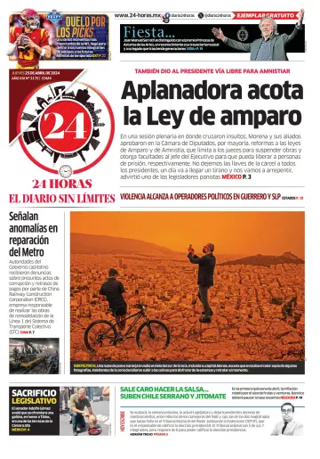 24 Horas - El diario sin límites - 25 四月 2024