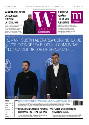 Romania Libera - Friday Edition - 15 12월 2023