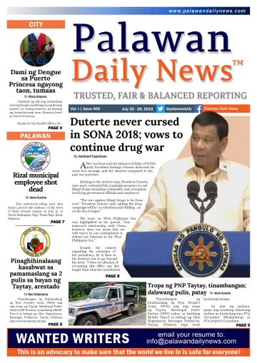 Palawan Daily News - 27 Jul 2018