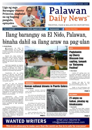 Palawan Daily News - 3 Aug 2018