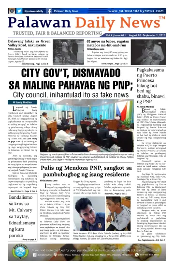 Palawan Daily News - 31 Aug 2018